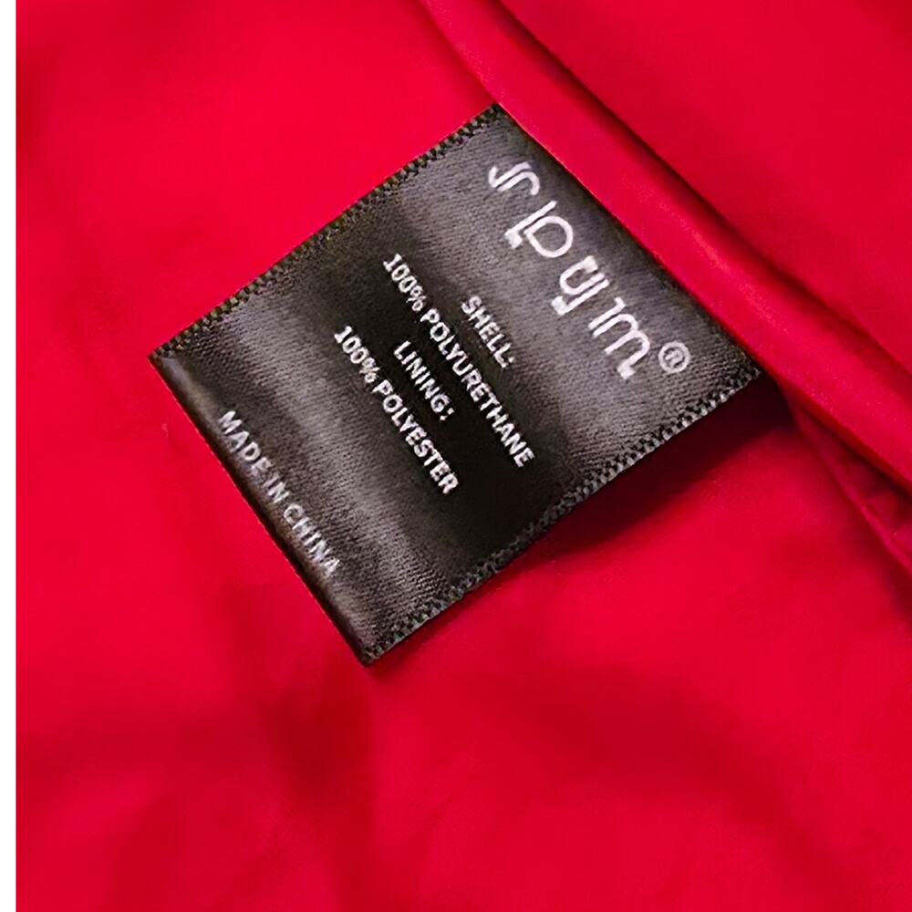 SPYM Faux Leather Moto Biker Jacket Red Quilted Zip NWT XL - Picture 9 of 10